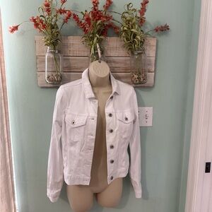 Jessica Simpson Classic White Jean Jacket